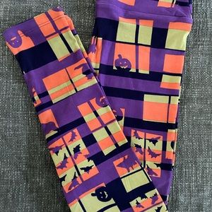 LuLaRoe Halloween Haunted House Tween Leggings NWOT